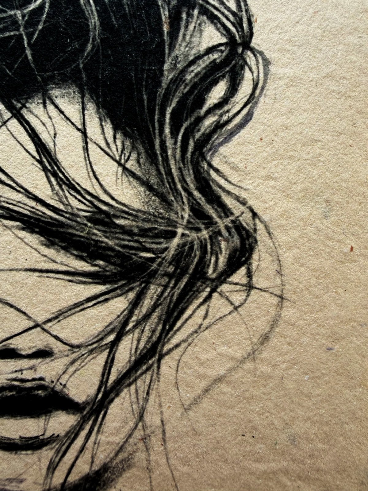 Vendaval. Tinta, 30 × 21 cm. Norelys Correa