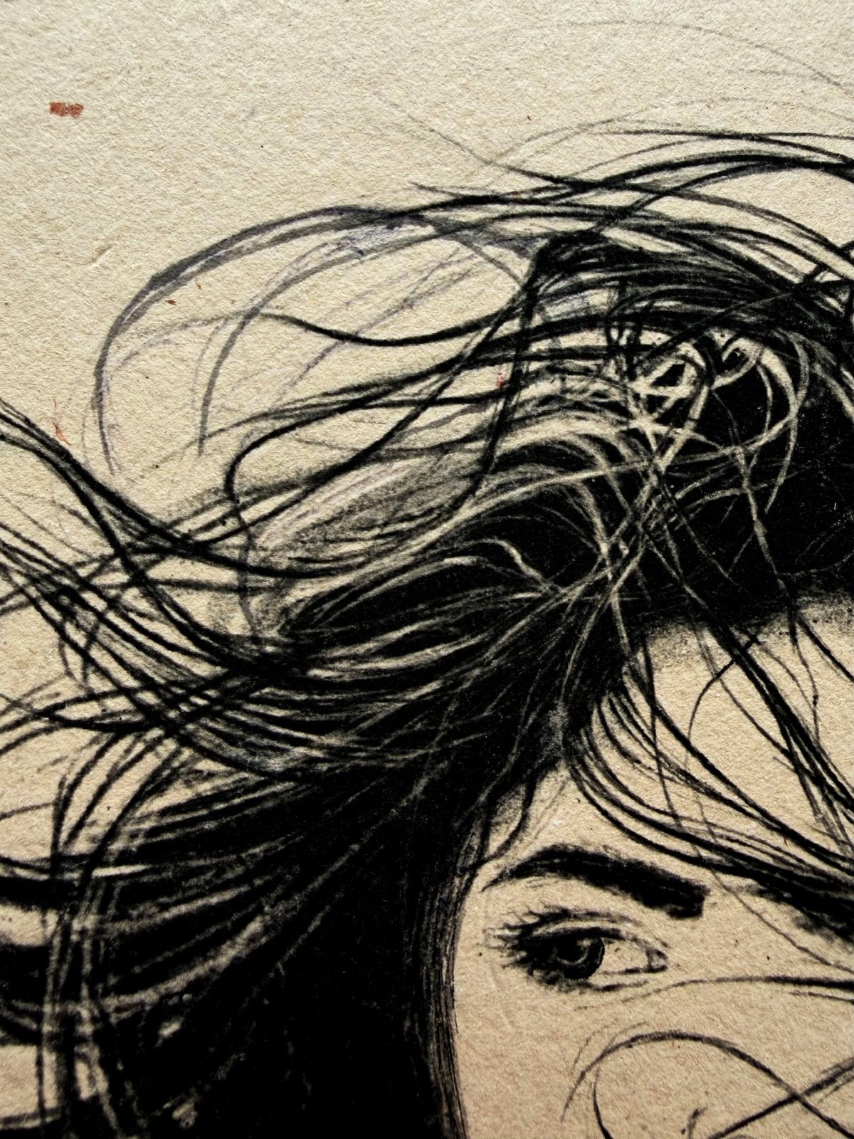 Vendaval. Tinta, 30 × 21 cm. Norelys Correa
