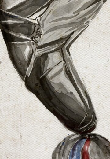 Equilibrio. Acuarela digital, 30 × 21 cm. Norelys Correa