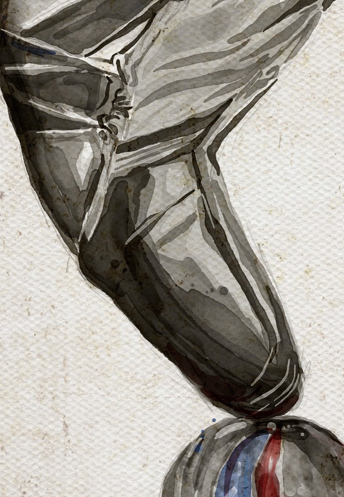 Equilibrio. Acuarela digital, 30 × 21 cm. Norelys Correa