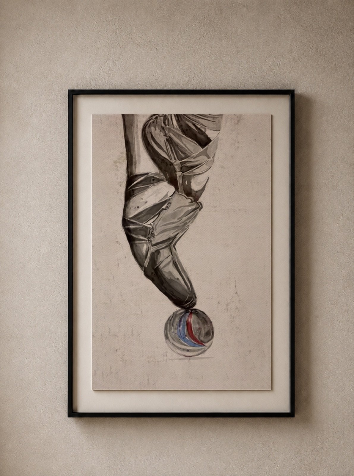 Equilibrio. Acuarela digital, 30 × 21 cm. Norelys Correa