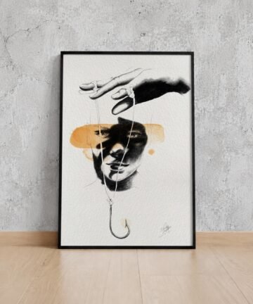 ¿Dónde están los peces?. Acuarela digital, 30 × 42 cm. Norelys Correa