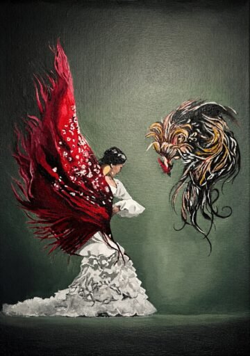 Flecos. Óleo, 42 × 30 cm. Norelys Correa