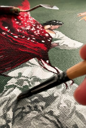 Flecos. Óleo, 42 × 30 cm. Norelys Correa
