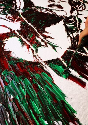 I will come to you, river. Óleo, 60 × 150 cm. Norelys Correa