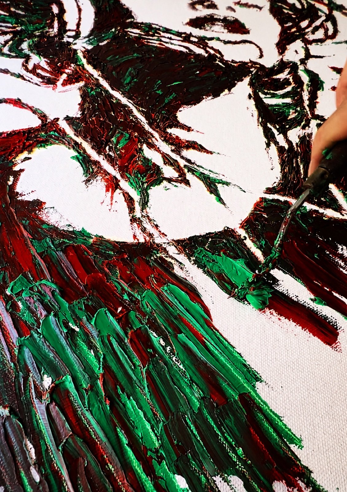 I will come to you, river. Óleo, 60 × 150 cm. Norelys Correa