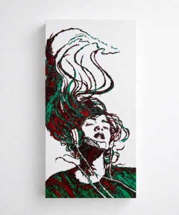 I will come to you, river. Óleo, 60 × 150 cm. Norelys Correa