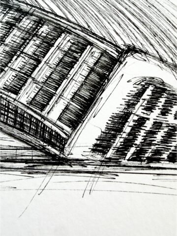 Ciutat de les Arts i les Ciències. Tinta, 30 × 21 cm. Norelys Correa