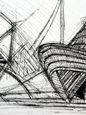 Ciutat de les Arts i les Ciències. Tinta, 30 × 21 cm. Norelys Correa