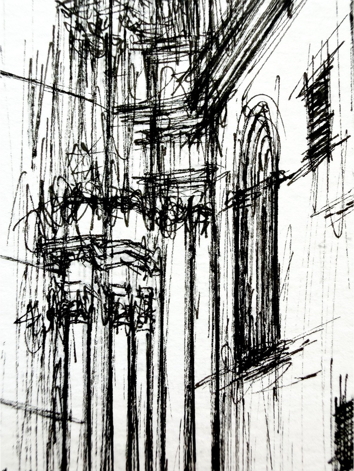 El Micalet. Tinta, 30 × 21 cm. Norelys Correa
