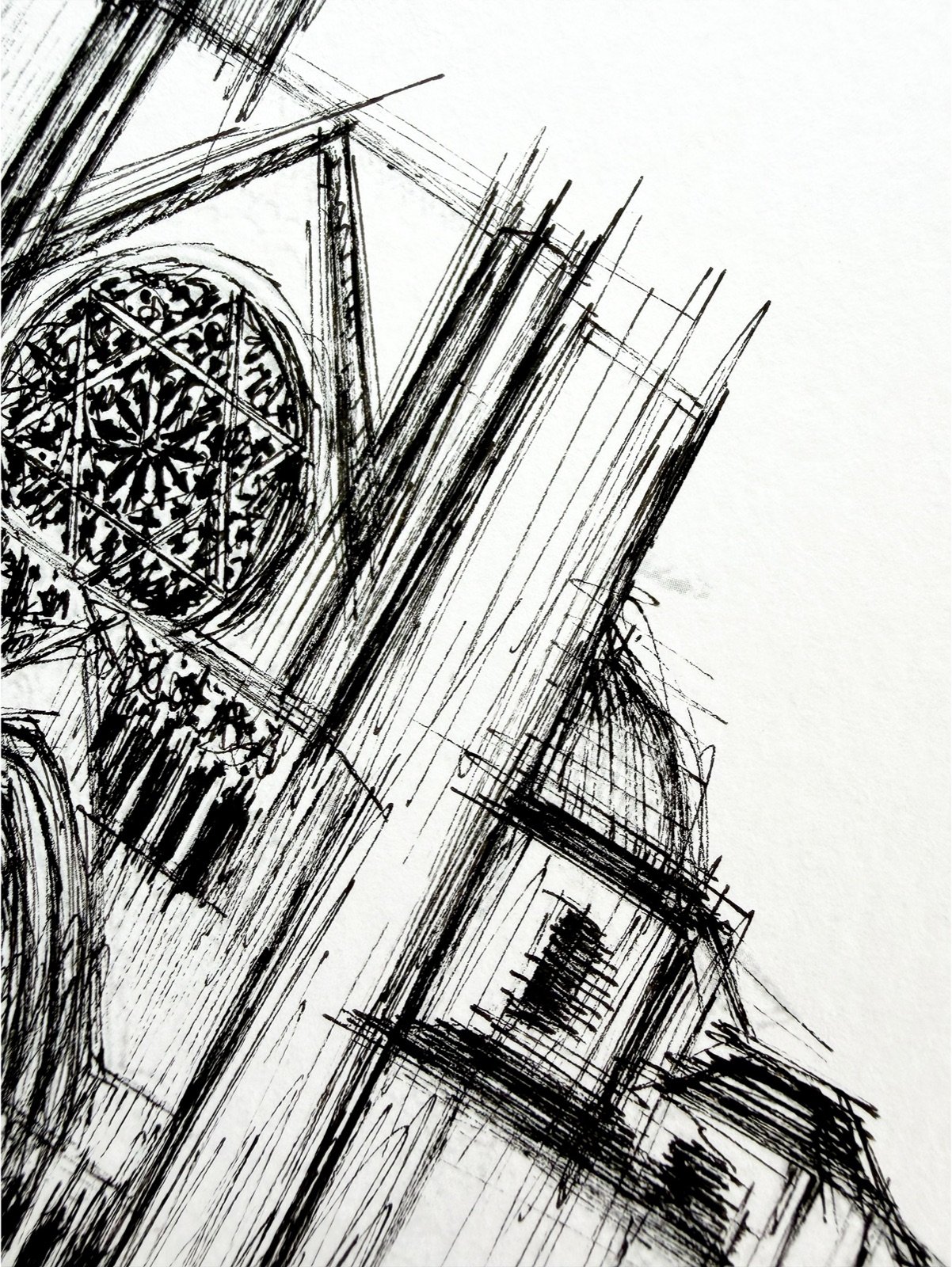 El Micalet. Tinta, 30 × 21 cm. Norelys Correa