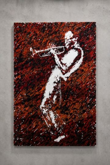 Miles Davis. Óleo, 60 × 90 cm. Norelys Correa