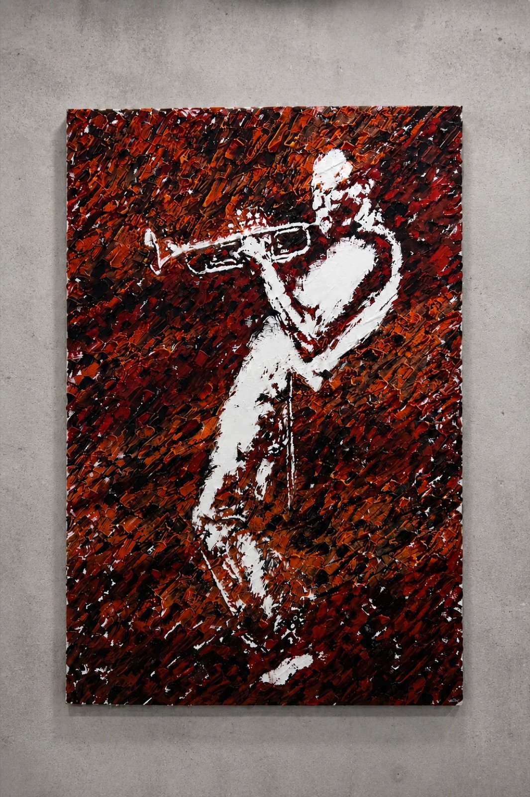 Miles Davis. Óleo, 60 × 90 cm. Norelys Correa