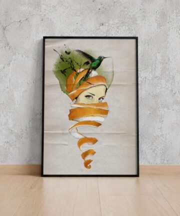 Noranja. Acuarela digital, 30 × 42 cm. Norelys Correa