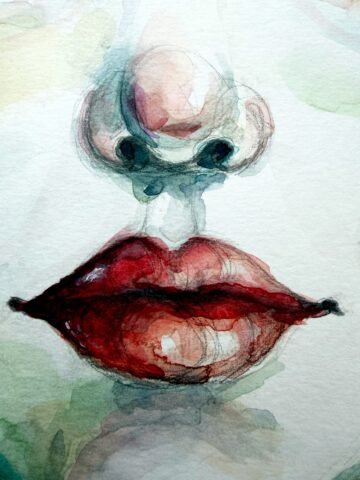 Cumbre. Acuarela, 30 × 21 cm. Norelys Correa