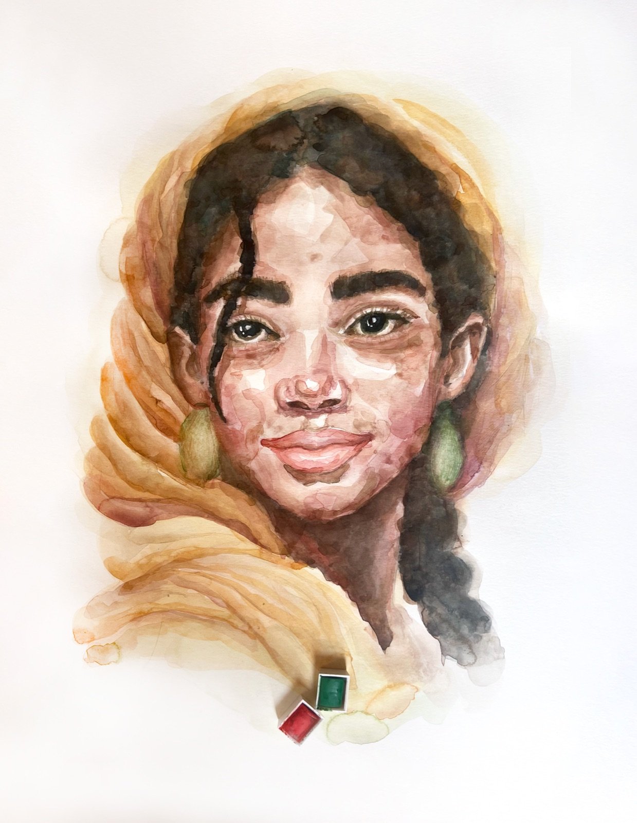 Moroccan Soul. Acuarela, 30 × 42 cm. Norelys Correa