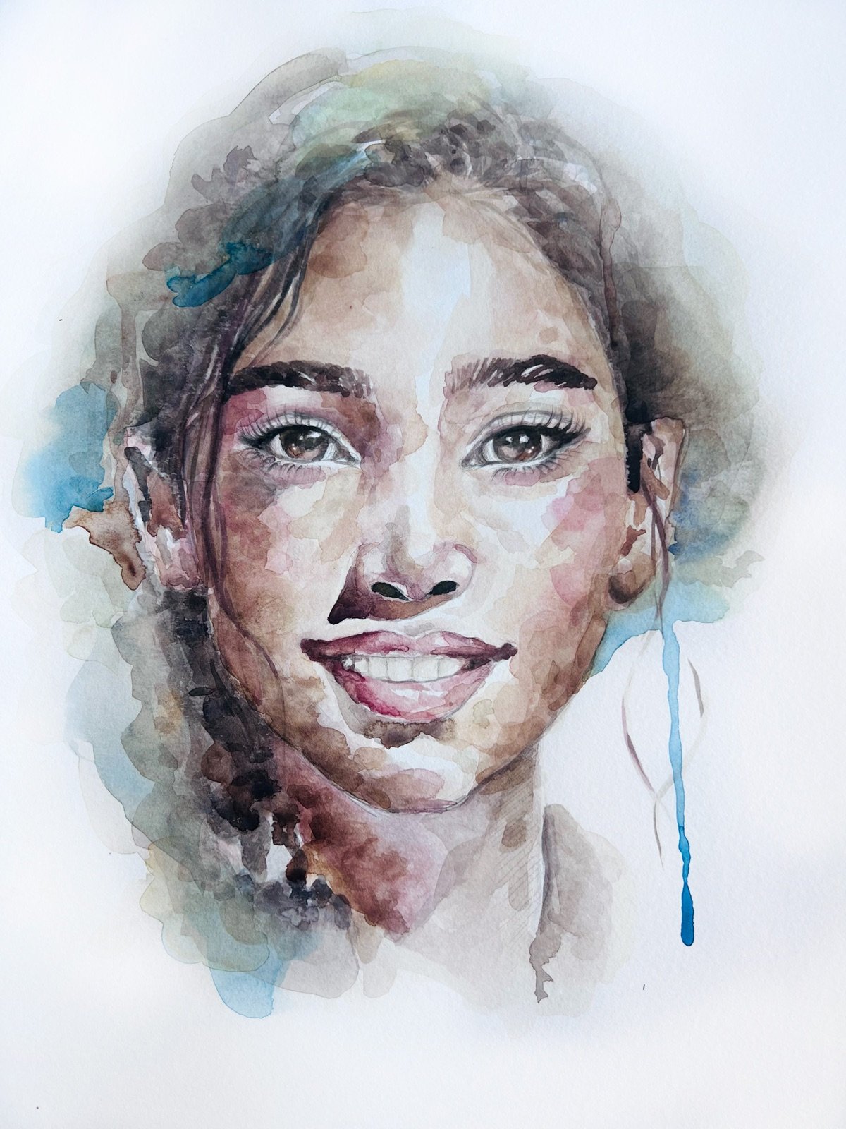 Wynwood Gaze. Acuarela, 30 × 42 cm. Norelys Correa