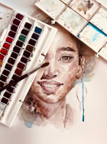 Wynwood Gaze. Acuarela, 30 × 42 cm. Norelys Correa