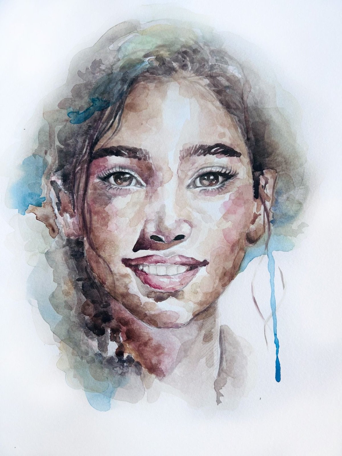 Wynwood Gaze. Acuarela, 30 × 42 cm. Norelys Correa