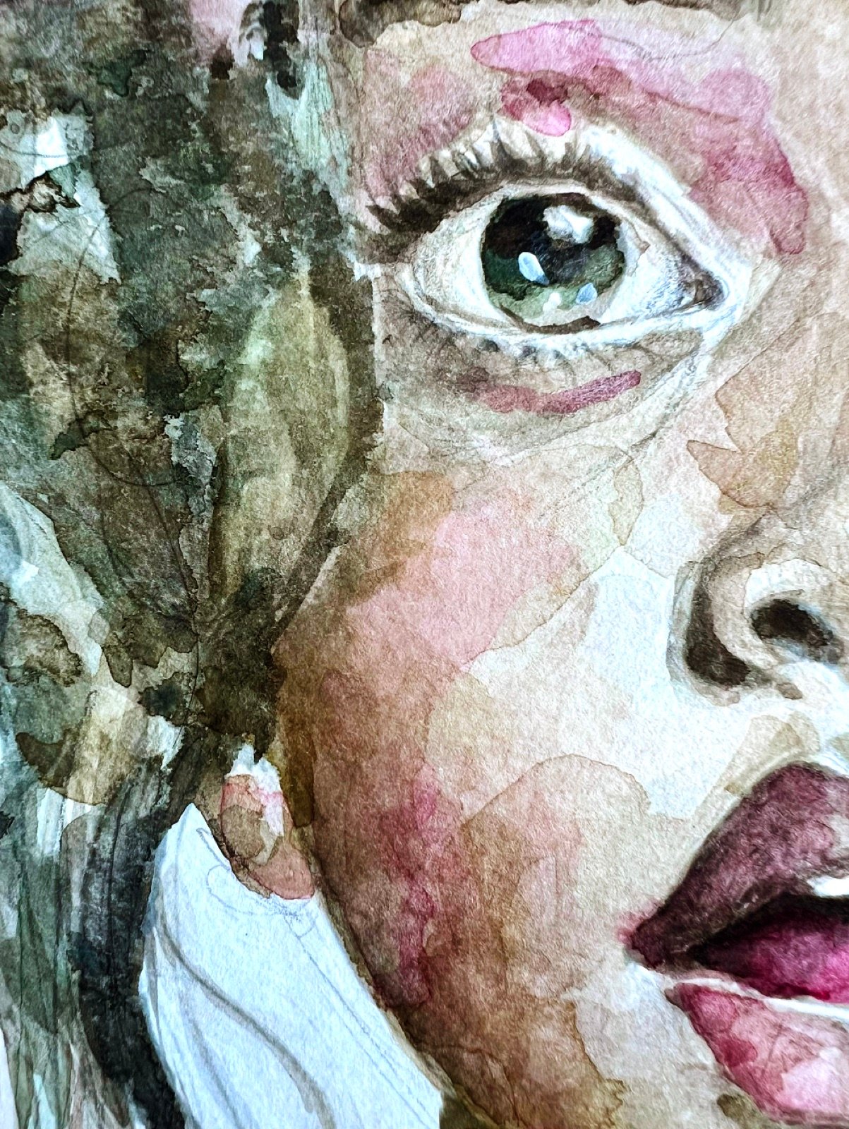Wynwood Innocence. Acuarela, 30 × 42 cm. Norelys Correa