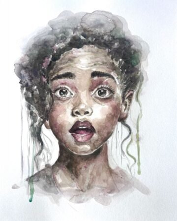 Wynwood Innocence. Acuarela, 30 × 42 cm. Norelys Correa