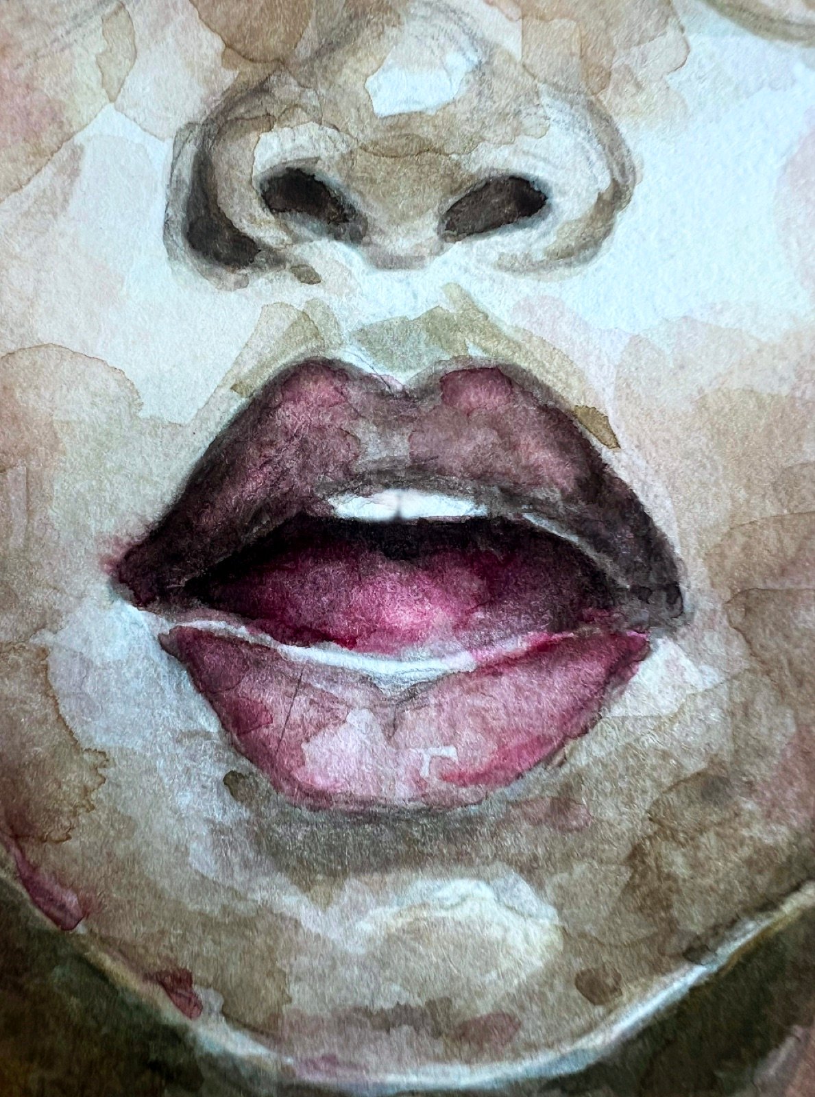 Wynwood Innocence. Acuarela, 30 × 42 cm. Norelys Correa