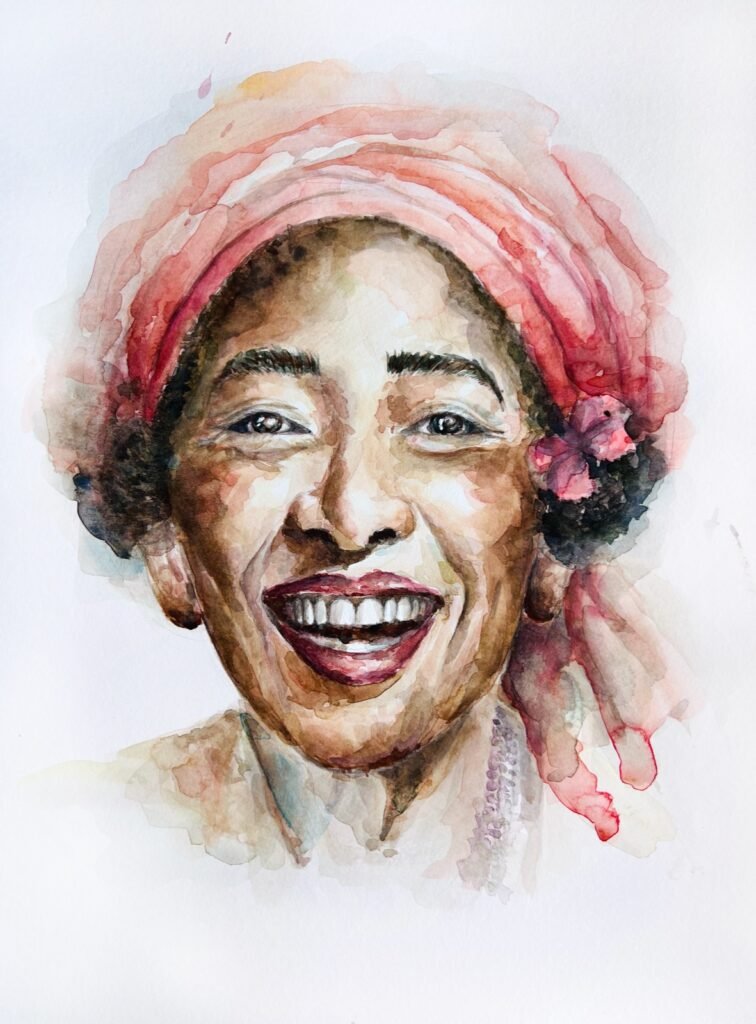 Retrato pintado por Norelys Correa