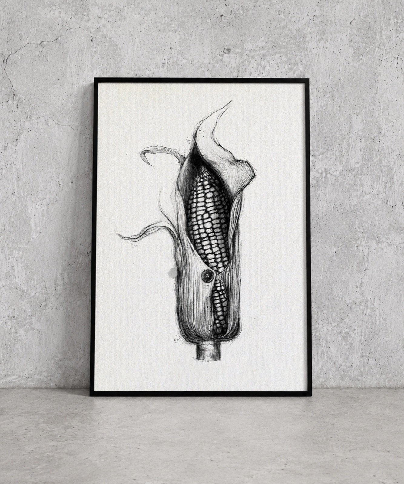 Button. Tinta, 30 × 21 cm. Norelys Correa