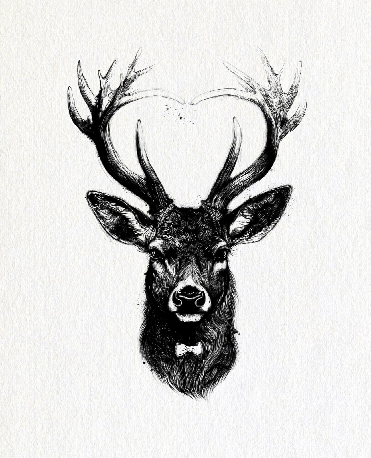 Deer. Tinta, 30 × 21 cm. Norelys Correa